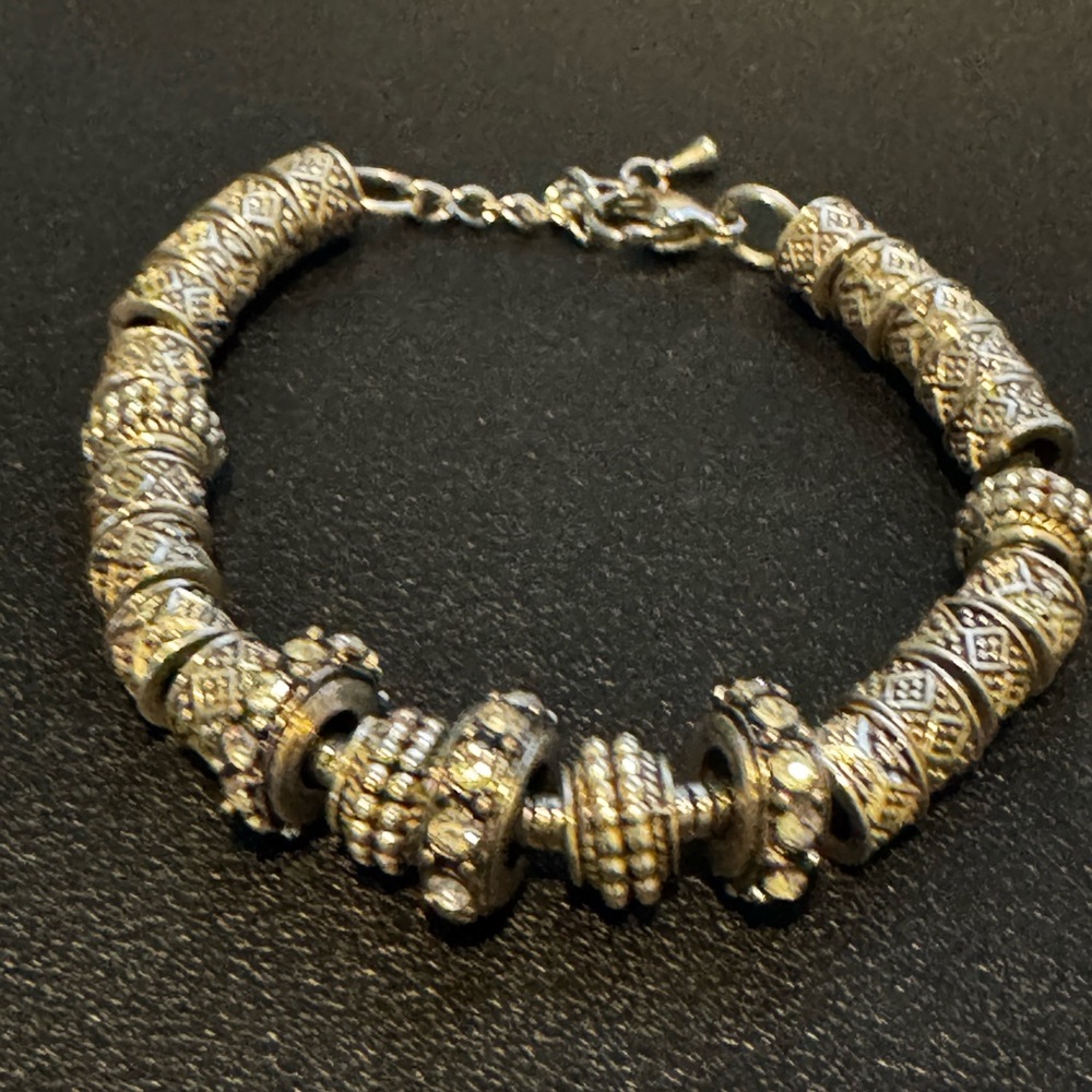 Intricate Silver-Toned Bracelet and earrings for Women